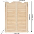 thumbnail image 3 of Swinging Door Cafe Doors, W31.9xH42.1in Wooden Half Saloon Door with 4 Metal Hinges, Double Entrance Partition for Kitchen Bar Cellar Porch Barn, Wood Color, 3 of 9
