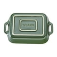 thumbnail image 2 of Staub Ceramic 7.5" x 6" Rectangular Baking Dish - Basil, 2 of 3