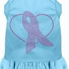 Pet Dog Cat Dress Rhinestone, "Pink Ribbon"