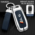 thumbnail image 3 of Car Key Housing For Mercedes Benz GLS A 3 buttons Zinc alloy+leather Car Key Shell E Class E43 W213 S Class G500 GLB ML GLK, 3 of 5