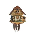 thumbnail image 1 of Horloge Coucou Maison Forêt Noire avec Cheval en Mouvement, 1 of 1
