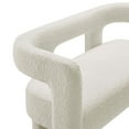 thumbnail image 6 of Loveseat Sofa Couch, Ivory White, Fabric, Living Kitchen Cafe Bistro Hospitality Restaurant, Modern Contemporary HB34867, 6 of 9
