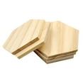thumbnail image 3 of 25 Pieces Hexagonal Wooden Slices for Decoration Beige Color Smooth Surface Ideal for DIY Projects, 3 of 10