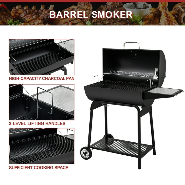 屋外BBQ 炭火グリル サイドテーブル付き CC1830 30バレル Charcoal