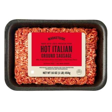 Marketside Hot Ground Italian Sausage, Pork, 1 lb (Fresh)