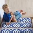thumbnail image 3 of SussexHome Tetra One Design 9" X 28" Stair Treads - 70 % Cotton Anti-Slip Carpet Strips for Indoor Stairs-Easy to Install Stair Treads with Double Adhesive Tape-Safe, Extra-Grip, 7-Pack-Navy, 3 of 9