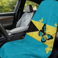 thumbnail image 3 of Bulopur Tropical Front Car Seat Towel for Women Bahamian Flag Breathable Car Seat Sweat Protector with Storage Bag for Beach Holiday Soft Fit SUV Sedan Truck 1pcs, 3 of 7