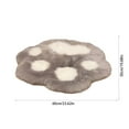 thumbnail image 3 of OEFNTAC Plush Paw Shaped Area Rug Soft Non-Slip Faux Wool Carpet 19.68x23.62 Inches Floor Mat for Bedroom Living Room Nursery, 3 of 6