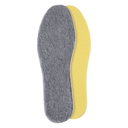 Thermal Wool Insoles with Airflow Vents High Resilience Warm Cushion for Winter Boots Hiking Shoes Cold Weather Protection
