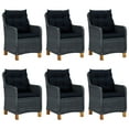 thumbnail image 2 of vidaXL 7 Piece Garden Dining Set Dark Grey, 2 of 12