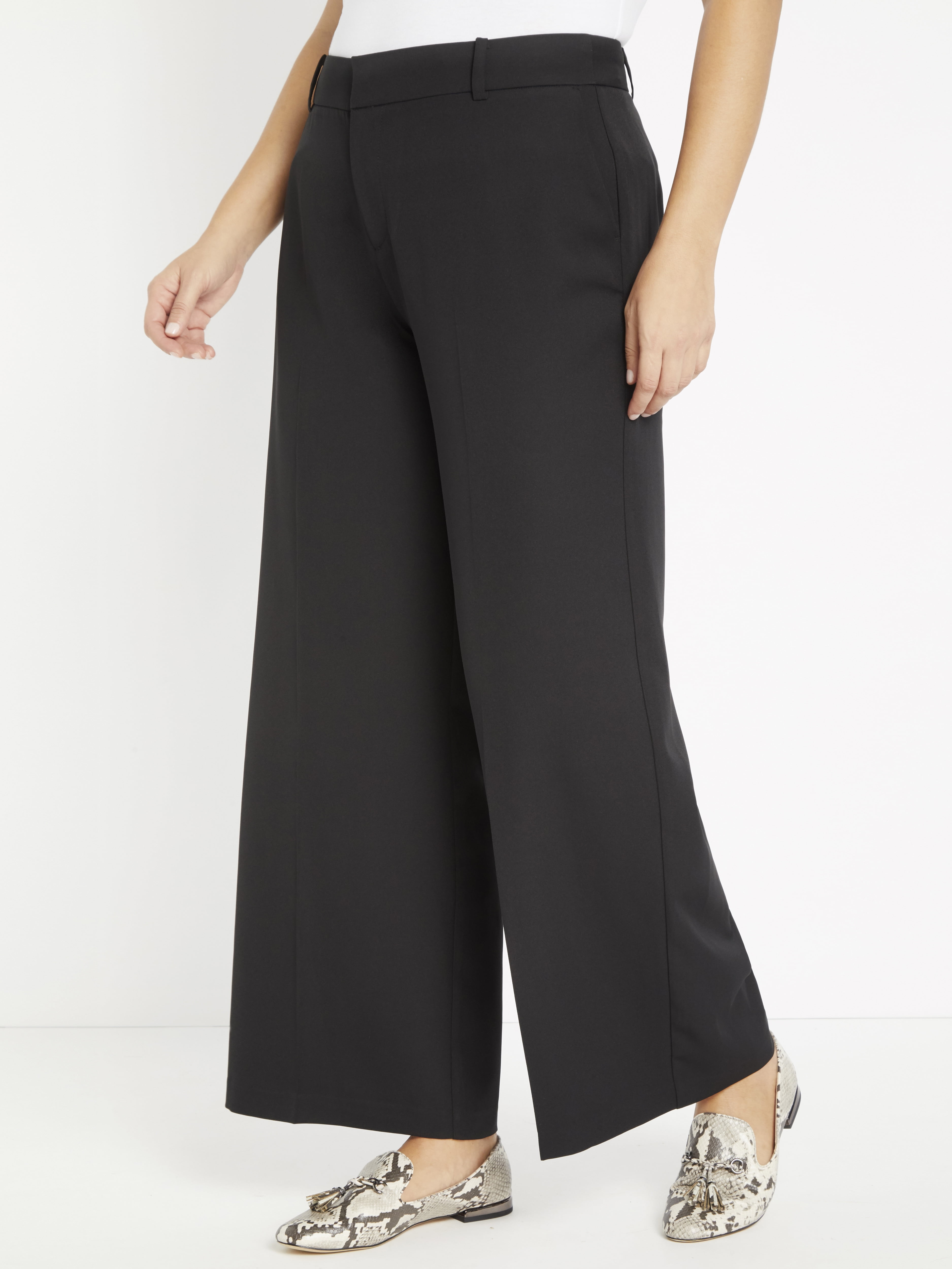 Åben Genveje At opdage ELOQUII Women's Plus Size Wide Leg Venice Crepe Trouser - Walmart.com