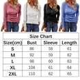 thumbnail image 2 of Womens Henley Blouse T Shirts V Neck Long Sleeve Pullover Button Tunic Shirt Tops, 2 of 3