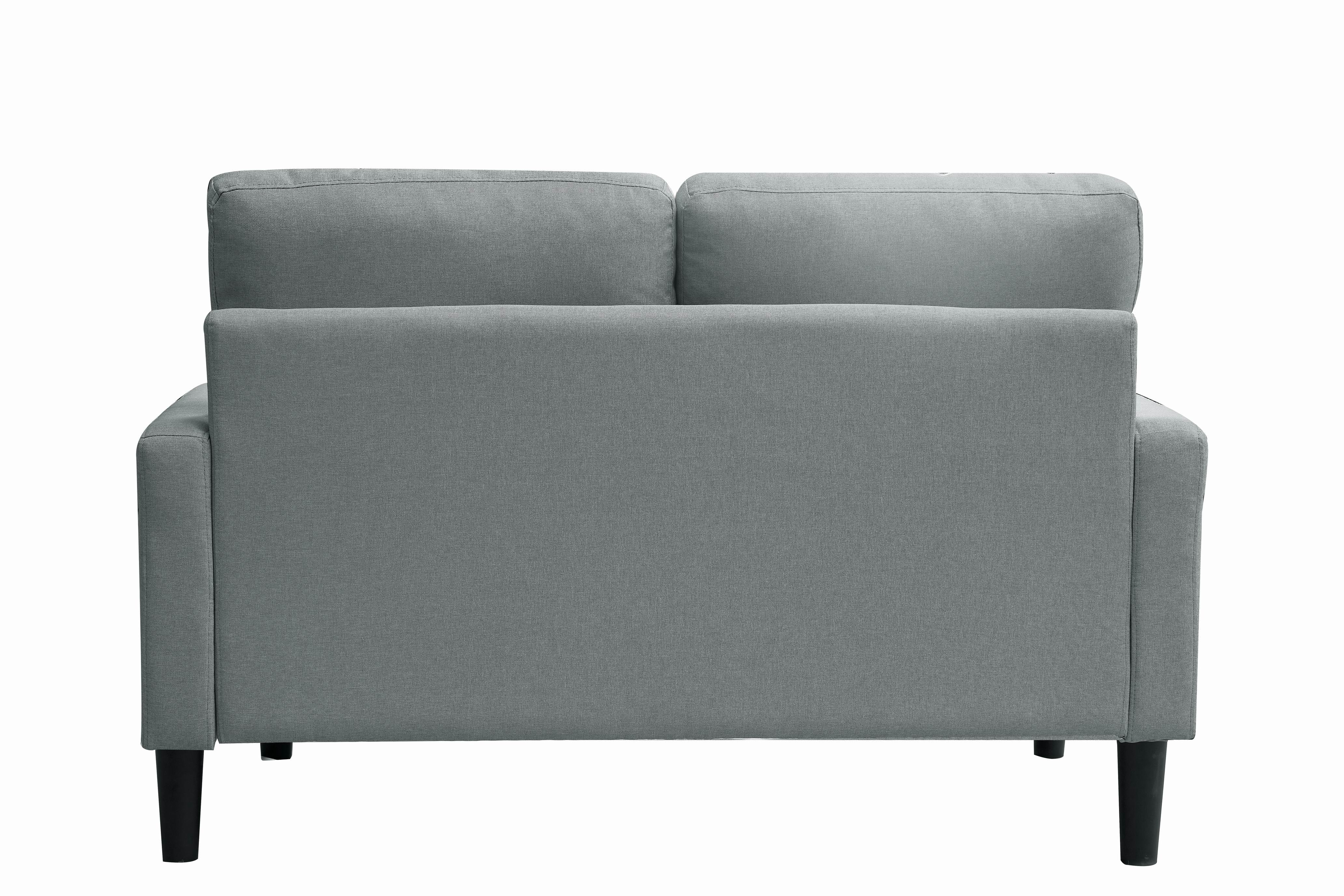 Light Gray Smyre Square Arm 53" Loveseat