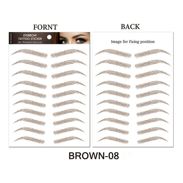 Xihbxyly Pegatinas para Cejas, Parches de Tatuajes Impermeables Simulados, Solución de Belleza Temporal Ecológica, Perfectas para Cejas Dispersas o Irregulares, Realzan Los Rasgos Faciales, Ideales p
