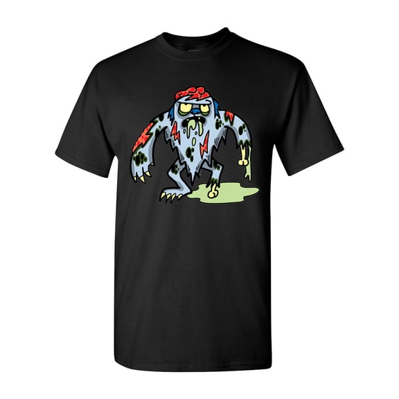 Zombie Yeti Undead Animals Adult DT T-Shirt Tee