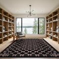 thumbnail image 2 of ODIKA 9'x12' Washable Area Rug Non-Shedding, Easy Care Ribbon Motif Repeating Lattice Shaped Themed Polka Pink Flowing Dynamic for Master Suite, California King, Under Bed, 2 of 7