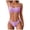 Light Purple, variant on High Waisted Tummy Control Bikini Crop Top Brazilian Swimsuit Set 2 Piece (OTHER, L)