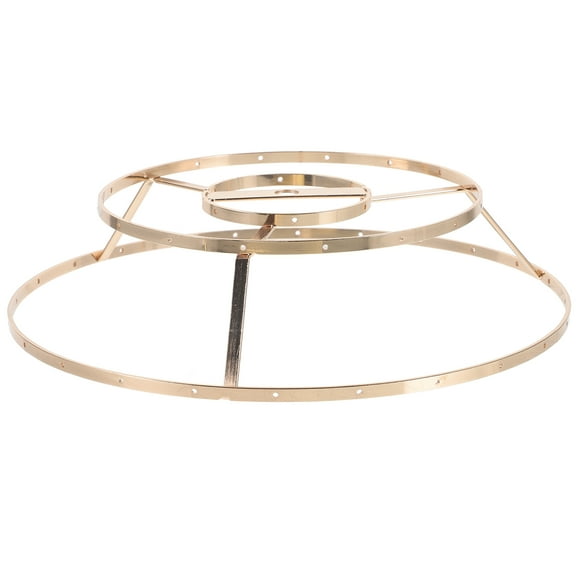 SEWCHICS Iron Lampshade Frame in Golden Color Stable Holder for Pendant Table and Desk Lamps