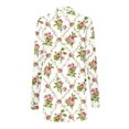thumbnail image 4 of Cardigan à Manches 3/4 pour Femmes, Cardigan à Manches Longues Imprimé Floral à la Mode, Veste Cardigan, Cardigans pour Femmes en Liquidation, 4 of 6