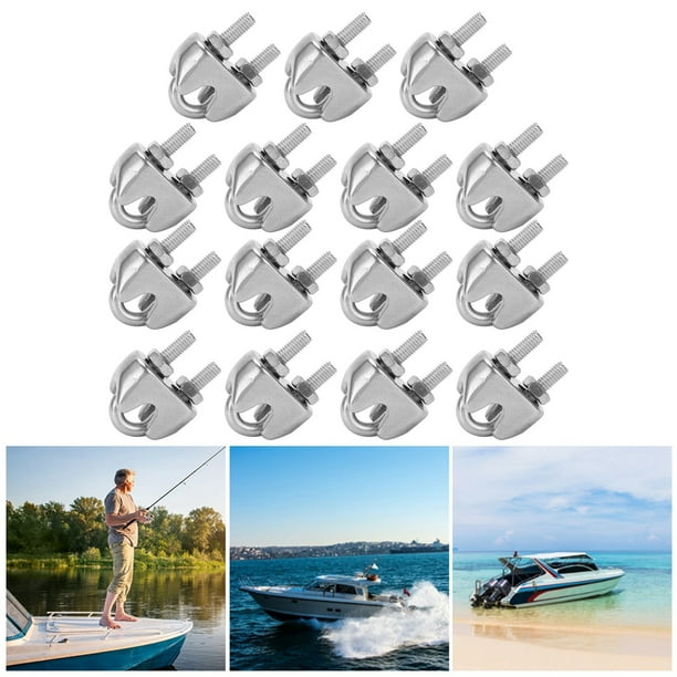 Tbest Serre-câble Pour Câble Métallique 1/16 Pouce M2 15 Pièces 1/16 Pouce M2 Câble En Acier