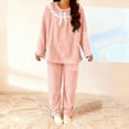 thumbnail image 7 of Censtreet Women's Winter Pajama Set,2-Piece Flannel Top and Pants Loungewear Set,Winter Fuzzy Soft Sleepwear, 7 of 7