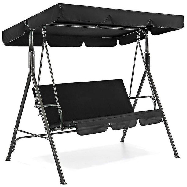 3 Seat Swing Canopies Seat Cushion Cover Set Patio Swing Chair Hammock Replacement Waterproof Garden