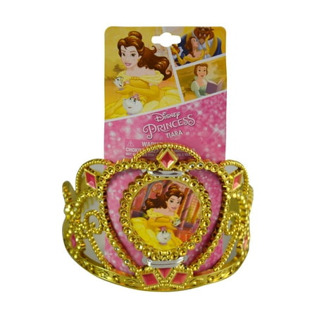Disney Princess Beauty and the Beast Belle Tiara - Character Portrait - 6 x 5 inch - For Halloween, Dress Up, Birthdays, Pretend Play - Costume Accessories