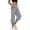 34# Light Gray, variant on Women's Ruffled Waist Cropped Jogger Pants, Drawstring Elastic Waist Capri Sweatpants with Pockets, Casual Summer Lounge Pants(Black,L)