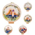 thumbnail image 2 of Coofit Embroidery Starter Kit DIY Scenery Handmade Embroidery Kit Cross Stitch Kit, 2 of 10