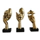 thumbnail image 2 of 3 estatuas de pensadores, esculturas de arte abstracto, adornos decorativos de mesa, modernos dorado, 2 of 9