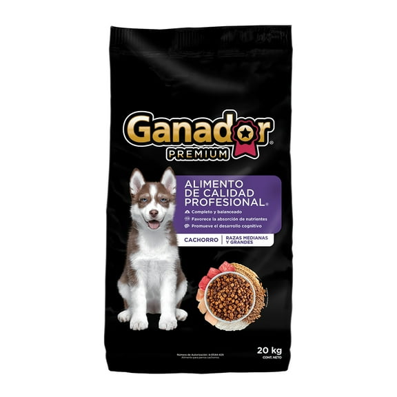 Croquetas para Perro Ganador Premium Cachorro todas las razas 20kg