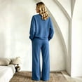 thumbnail image 6 of HAJWOH Womens Elegant Lounge Sets Sweatsuit Sets 2 Piece Outfits with Sweater Tops and Wide Leg Sweatpants, 6 of 6