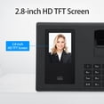 thumbnail image 2 of TFixol FA05H Biometric Attendance System with 2.8" HD Screen, 500 Faces, 1500 Fingerprints, 1000 Passcodes, 6 Languages, T9 Input, USB, U Disk Support, FAT32 Format, 100K Records, 5V 1A,, 2 of 6