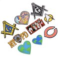 thumbnail image 5 of Parches de tela con insignia bordada, pegatinas decorativas de moda para ropa vaquera (juego (9 estilos)), 5 of 5