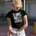 thumbnail image 2 of Distressed E-Bike, Like a Normal Bike but Way Cooler - Cyclist, Bicyclist or Biker, Black T-Shirt, Medium, 2 of 5