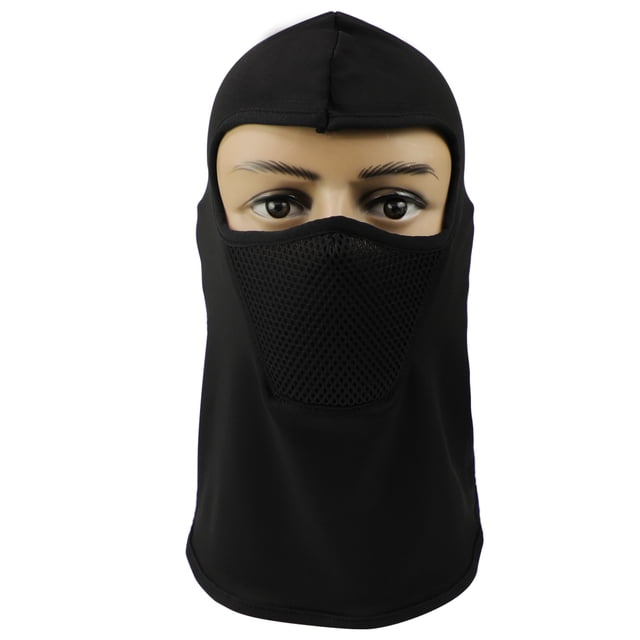 EZGO - Pasamontañas Unisex para Ciclismo, Acampada, Esquí, Máscara Facial Completa, Resistente Al Viento, Tipo Fino, Color Negro