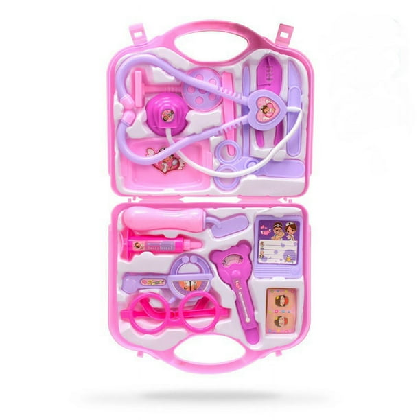 Maleta para niños, doctor, niño y niña, juego de casitas, caja de medicamentos, estetoscopio, juguete de inyección