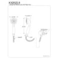 thumbnail image 2 of Kingston Brass KX2528 Shower Scape 5-Function Hand Shower with Plastic Hose, Brushed Nickel, 2 of 2