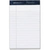 TOPS Docket Diamond Writing Tablet - Jr.Legal 50 Sheets - Double Stitched - 24 lb Basis Weight - 5" x 8" - 8" x 5" - White Paper - Perforated, Rigid, Acid-free - 1Box