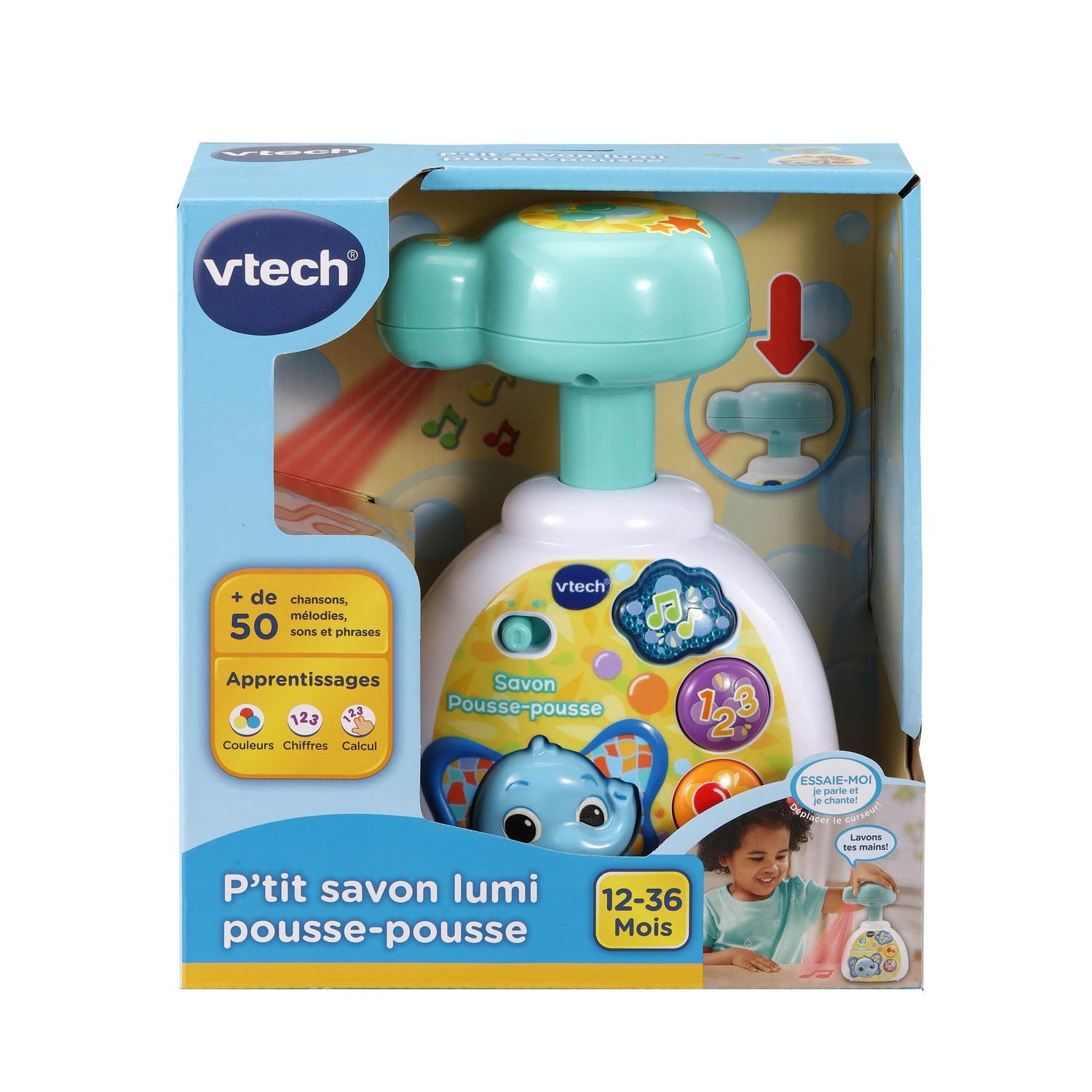 VTech P'tit savon lumi pousse-pousse - Version française, 12-36 Mois