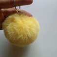 thumbnail image 1 of Fuzzy Ball Keychain Supple Comfortable Lovely Key Rings Adorable Practical Key Chains Women for Children Adults Elderly Students Yellow 10cm, 1 of 7