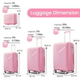 thumbnail image 2 of 4 Piece Expandable Lightweight Suitcase with 4 Double 360 Degrees Mute Spinner Wheels And PP Materials, TSA Approved Locks, Hard Shell Lightweight Travel Bag Collection, Pink(14/20/24/28), 2 of 9