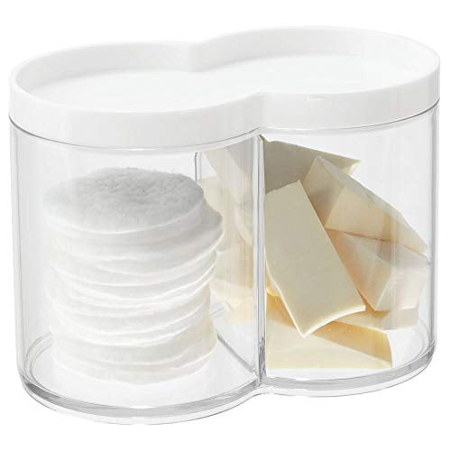 mDesign Plastic Bathroom Vanity Countertop Canister Jar with Storage