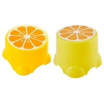 Toddmomy 2Pcs Round Edge Cartoon Fruit Theme Stools for Children Home Use Kitchen Toddler Stool