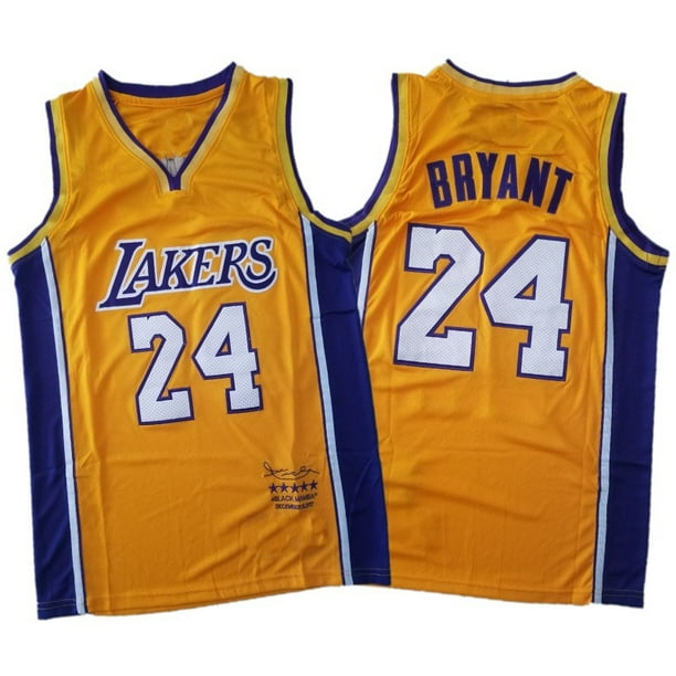 Nike KOBE BRYANT #8 Los Angeles Lakers Swingman MAMBA Jersey Yellow Men's  4XL