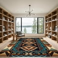 thumbnail image 2 of ODIKA 8' x 10' Machine Washable Non-Slip Area Rug, aztec geometric High Traffic Rug, Blue, 1017628, 2 of 7
