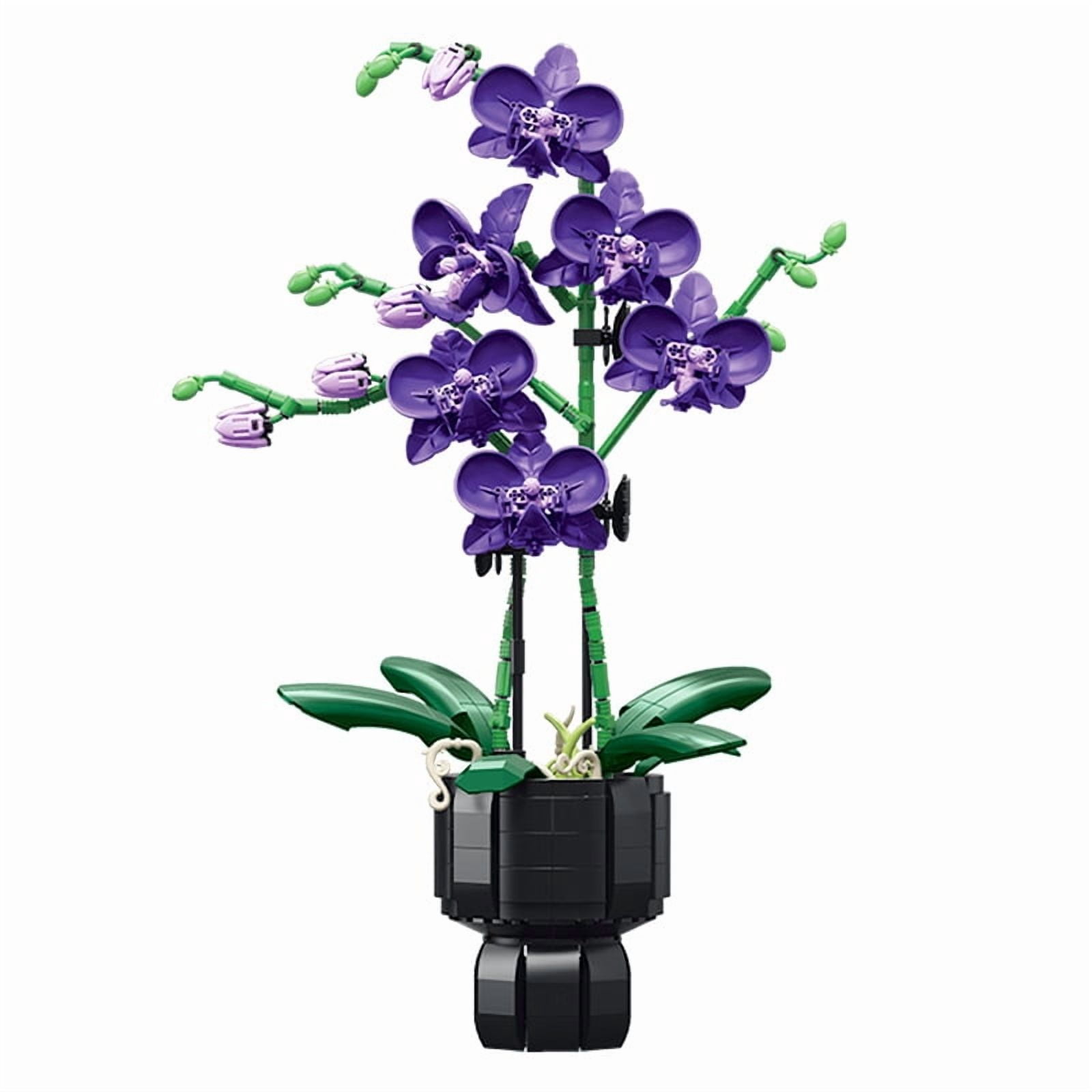 Blue Orchid Cymbidium Faberi Flower Compatible with LEGO Flower