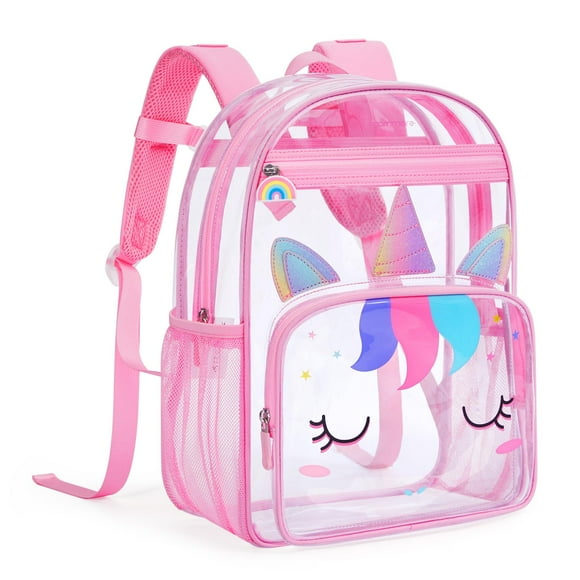 Mochila Transparente Mommore Unicornio para Niños 4-8 Años Resistente al Agua