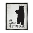 thumbnail image 2 of Stupell Industries Bear Feet Remove Shoes Cabin Entrance Sign Graphic Art Metallic Gold Floating Framed Canvas Print Wall Art, Design by Lettered and Lined, 2 of 5
