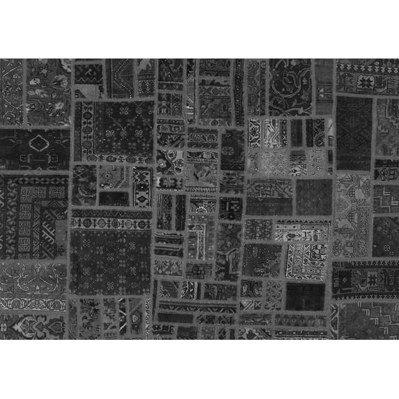 Ahgly Company Indoor Rectangle Oriental Gray Modern Area Rugs, 8' x 10'
